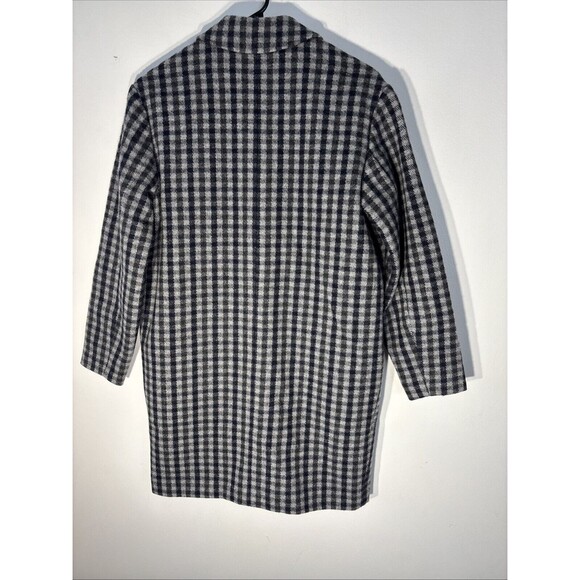 Everlane The Italian ReWool Cocoon Coat Navy/Gray Check Women's Size XXS New - Picture 11 of 16